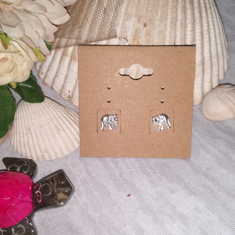 NWT Sterling Silver Bohemian Elephant Earrings